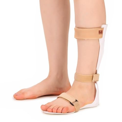 Medilink AFO Brace -Ankle Foot Orthosis support - foot drop splint- Drop Foot Postural Correction Brace- long foot plate (Right - Large)