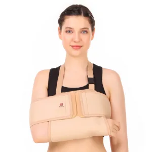 BeltWala Medilink Universal Shoulder Immobilizer | Arm Sling with Chest Support Strap | Adjustable Shoulder Support Brace | Post Surgery & Injury Recovery
