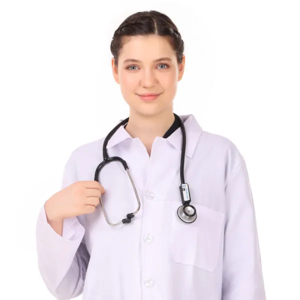 BeltWala Medilink Doctor White Coat | Professional Medical Lab Coat for Doctors, Nurses & Medical Students | Front Pocket Design | Comfortable Clinical Uniform | Unisex