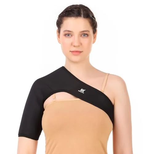 BeltWala Medilink Shoulder Stability Brace with Pressure Pad -Light and Breathable Neoprene Shoulder Support for Rotator Cuff, Dislocated AC Joint, Labrum Tear, Shoulder Pain