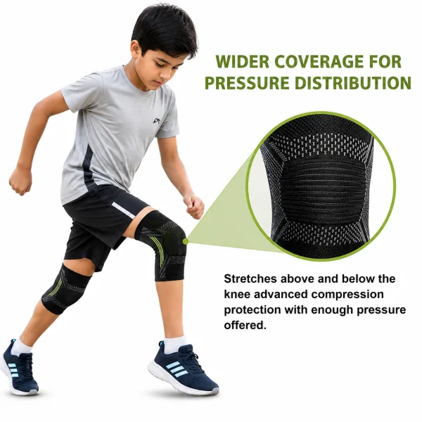 BeltWala Medilink 3D Knee Cap for Kids | Compression Knee Support Sleeve for Sports, Running, Cycling, Outdoor Activities, Joint Stability & Everyday Comfort (Pair)