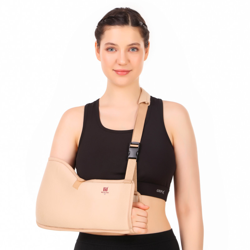 Medilink Soft & Padded Arm Sling Pouch for Men & Women | Adjustable Shoulder Immobilizer for Arm, Elbow, Wrist & Hand Support During Injury Recovery