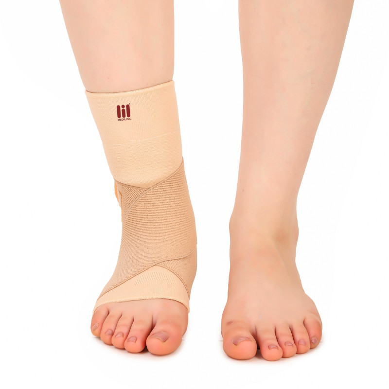 Medilink Anklet with Ankle Wrap | Compression Ankle Support Brace for Sprain Recovery, Heel Pain Relief, Sports Protection & Daily Stability for Men & Women