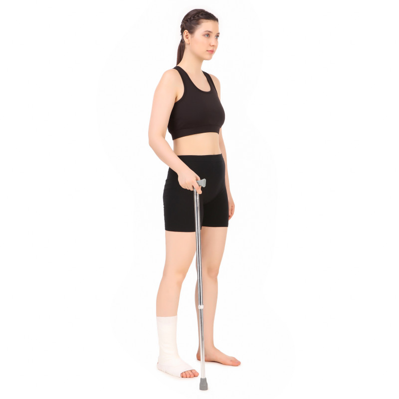 Medilink Adjustable Walking Stick | Height Adjustable Mobility Aid | Durable Metal Construction | Anti-Slip Rubber Tip | Balance & Walking Support for Elderly, Injury Recovery & Rehabilitation