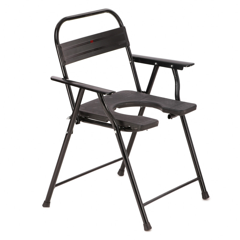 Medilink Commode Chair | Portable Toilet Chair with Armrests | Sturdy Steel Frame | Mobility & Toileting Support for Elderly, Disabled & Post-Surgery Patients