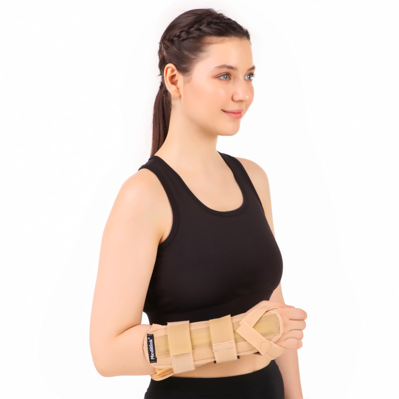 Medilink Elastic Cock Up Splint, Wrist Support Brace for Carpal Tunnel, Sprain, Tendonitis, Fracture Recovery & Pain Relief