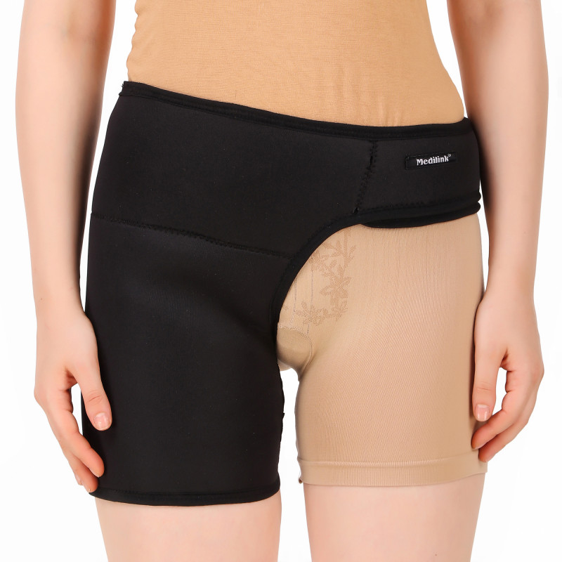Medilink Extra Padded Hip Protection Belt | Hip Support Brace with Shock Absorbing Pad | Metal Splint Stabilizer | Post Surgery Recovery Aid | Fall & Hip Medilink Fracture Protection | Unisex Free Siz