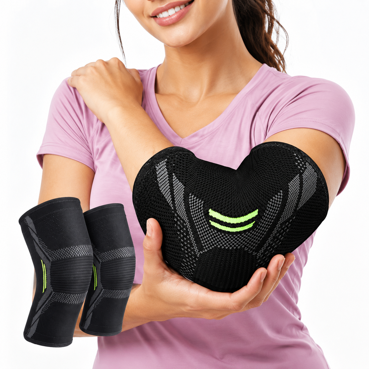 Medilink 3D Elbow Compression Sleeves (Pair) | Elbow Support for Gym, Weightlifting, Sports, Tennis Elbow, Tendonitis & Joint Stability for Men & Women